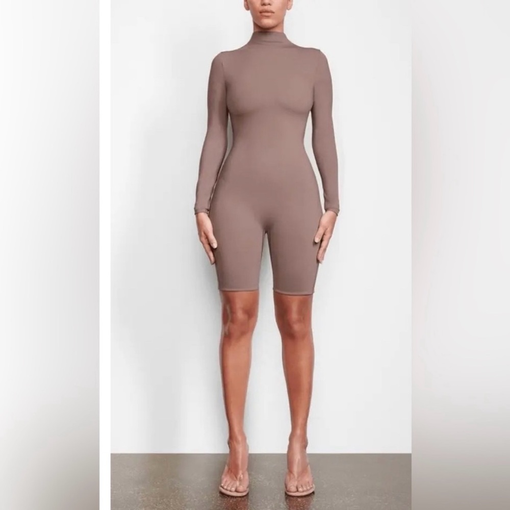 NWT — Skims long sleeve all-in-one mid-thigh onesie